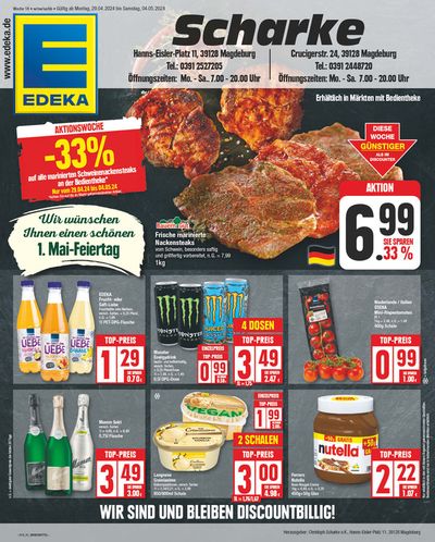 Angebote von Supermärkte in Barleben | Edeka flugblatt in EDEKA | 28.4.2024 - 4.5.2024