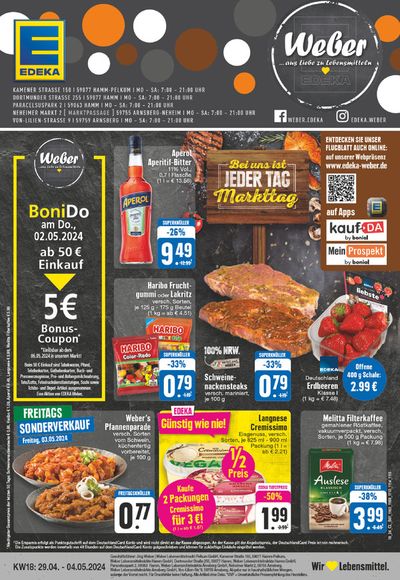 Angebote von Supermärkte in Ense | Edeka flugblatt in EDEKA | 28.4.2024 - 4.5.2024
