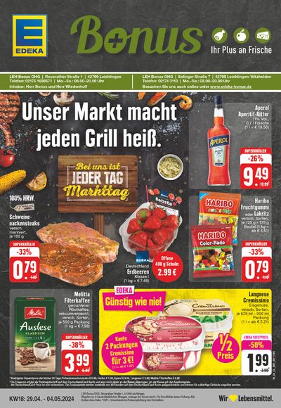 Angebote von Supermärkte in Burscheid | Edeka flugblatt in EDEKA | 28.4.2024 - 4.5.2024