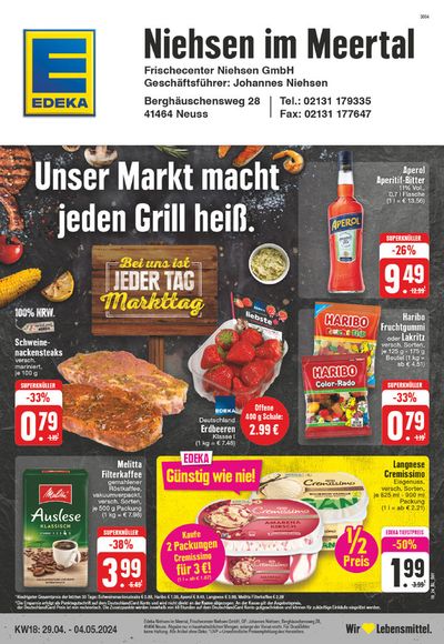 Angebote von Supermärkte in Neuss | Edeka flugblatt in EDEKA | 28.4.2024 - 4.5.2024