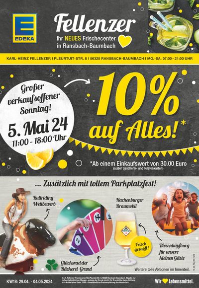 Angebote von Supermärkte in Dierdorf | Edeka flugblatt in EDEKA | 28.4.2024 - 4.5.2024