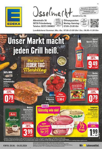 Angebote von Supermärkte in Fröndenberg-Ruhr | Edeka flugblatt in EDEKA | 28.4.2024 - 4.5.2024