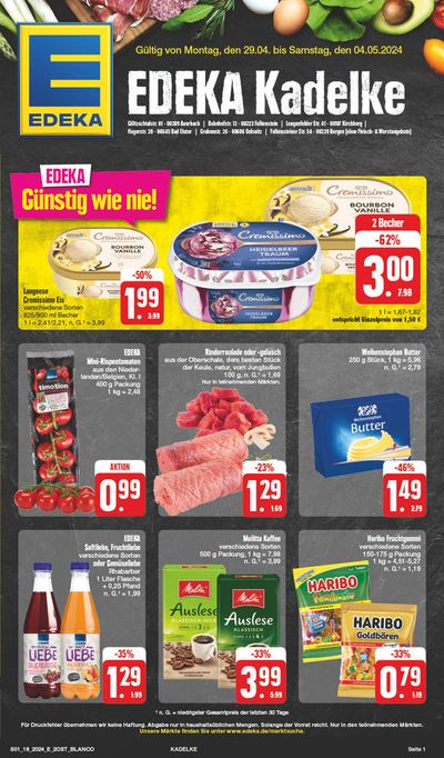 Angebote von Supermärkte in Auerbach-Vogtland | Edeka flugblatt in EDEKA | 28.4.2024 - 4.5.2024