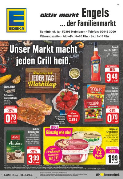 Angebote von Supermärkte in Simmerath | Edeka flugblatt in EDEKA | 28.4.2024 - 4.5.2024