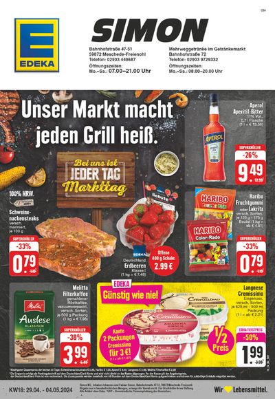Angebote von Supermärkte in Eslohe (Sauerland) | Edeka flugblatt in EDEKA | 28.4.2024 - 4.5.2024