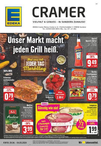 Angebote von Supermärkte in Lennestadt | Edeka flugblatt in EDEKA | 28.4.2024 - 4.5.2024