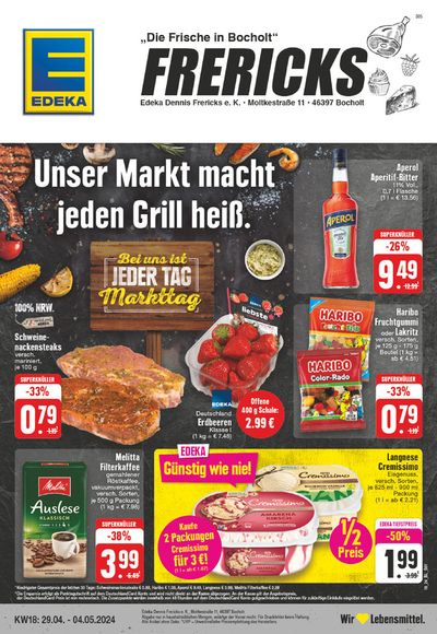 Angebote von Supermärkte in Rhede | Edeka flugblatt in EDEKA | 28.4.2024 - 4.5.2024