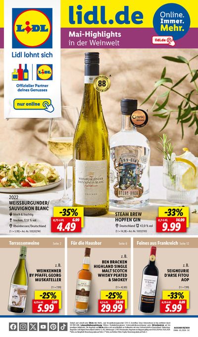 Angebote von Supermärkte in Burgau | Lidl flugblatt in Lidl | 1.5.2024 - 31.5.2024