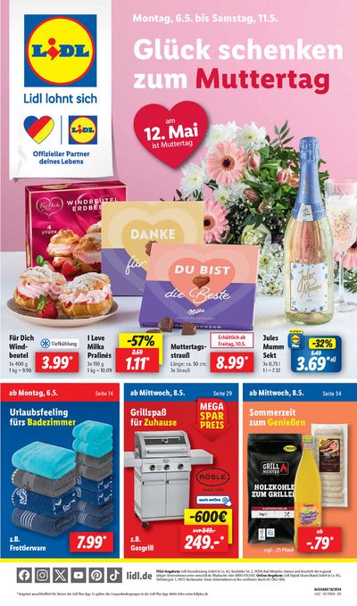 Angebote von Supermärkte in Hirschaid | Lidl flugblatt in Lidl | 6.5.2024 - 11.5.2024