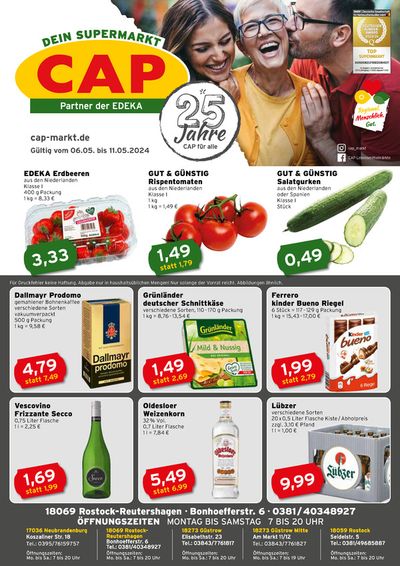 Angebote von Supermärkte in Altentreptow | CAP Markt Angebot in CAP Markt | 6.5.2024 - 11.5.2024