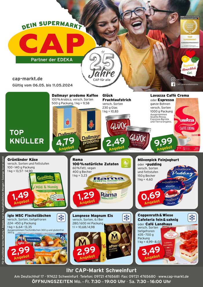 CAP Markt Katalog in Schweinfurt | CAP Markt Angebot | 6.5.2024 - 11.5.2024