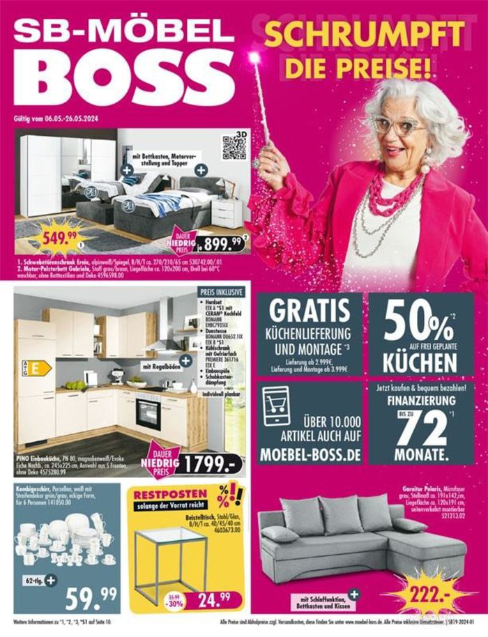 SB Möbel Boss Katalog in Castrop-Rauxel | SB Möbel Boss flugblatt | 6.5.2024 - 26.5.2024
