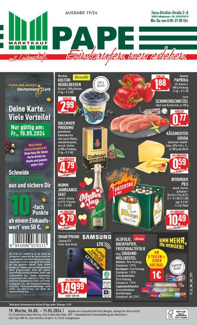 Angebote von Supermärkte in Selm | Aktueller Prospekt in Marktkauf | 5.5.2024 - 19.5.2024
