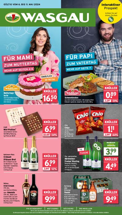 Angebote von Supermärkte in Dahn | Wasgau flugblatt in Wasgau | 5.5.2024 - 19.5.2024