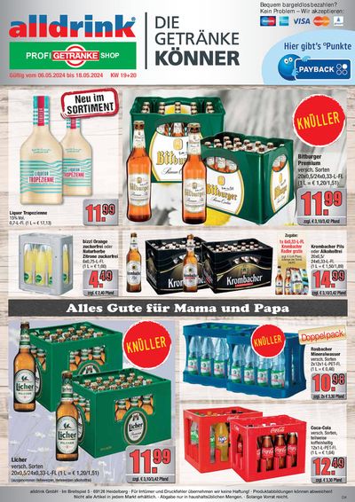 alldrink Katalog in Offenburg | alldrink flugblatt | 5.5.2024 - 18.5.2024