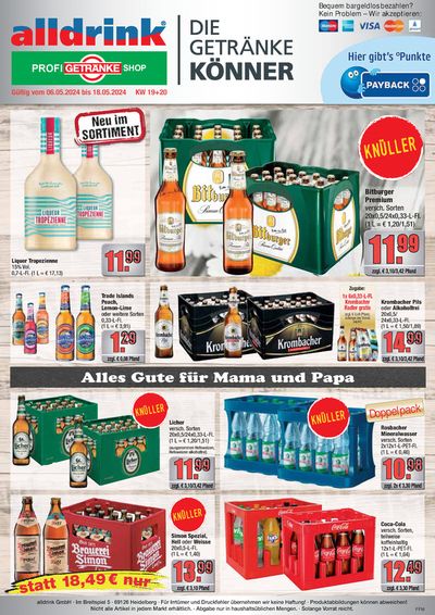 alldrink Katalog in Offenbach am Main | alldrink flugblatt | 5.5.2024 - 18.5.2024