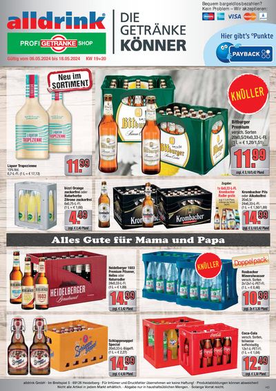 alldrink Katalog in Saarbrücken | alldrink flugblatt | 5.5.2024 - 18.5.2024