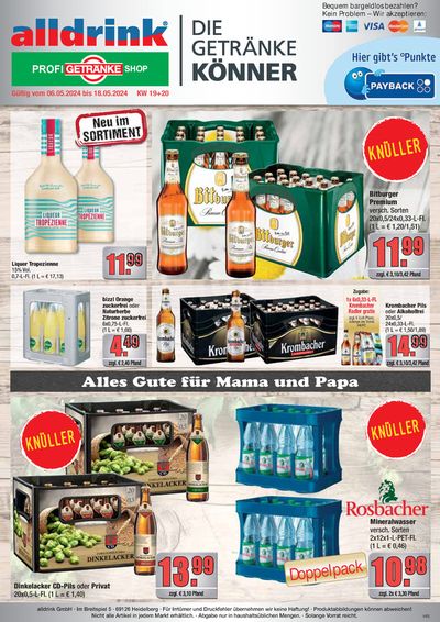 alldrink Katalog in Frankfurt am Main | alldrink flugblatt | 5.5.2024 - 18.5.2024