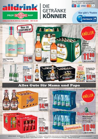 alldrink Katalog in Langen (Hessen) | alldrink flugblatt | 5.5.2024 - 18.5.2024