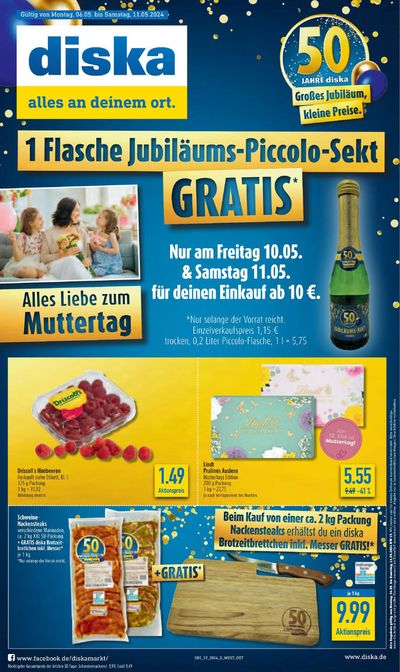 Angebote von Supermärkte in Kronach | Diska flugblatt in diska | 6.5.2024 - 20.5.2024