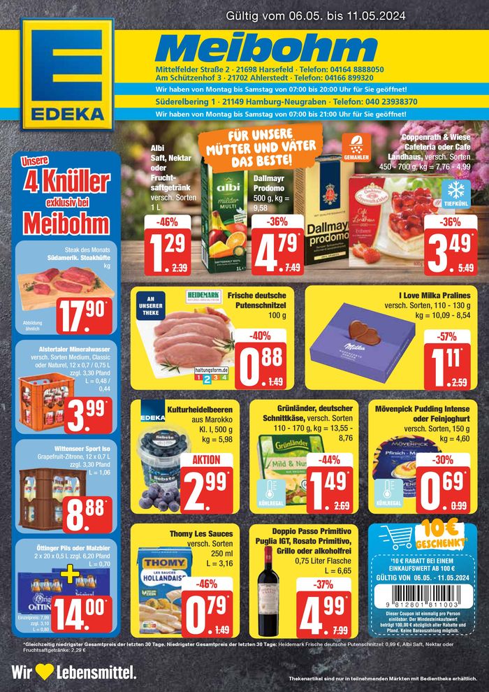 EDEKA Katalog in Nortorf (Rendsburg-Eckernförde) | Edeka flugblatt | 5.5.2024 - 11.5.2024