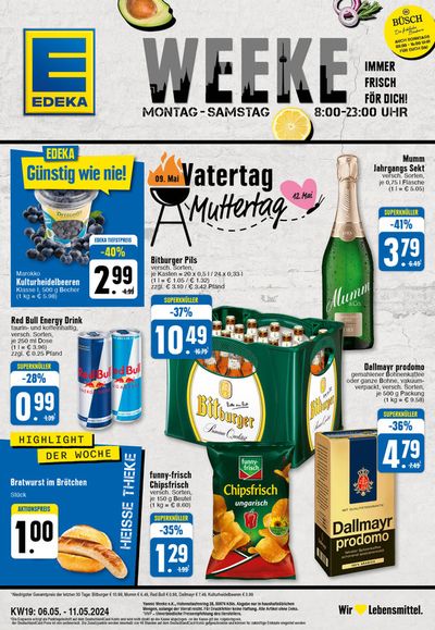Angebote von Supermärkte in Köln | Edeka flugblatt in EDEKA | 5.5.2024 - 11.5.2024