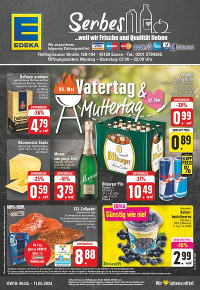 Angebote von Supermärkte in Essen | Edeka flugblatt in EDEKA | 5.5.2024 - 11.5.2024