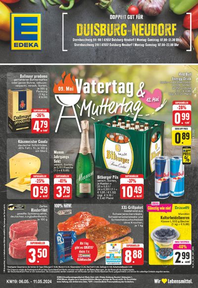 Angebote von Supermärkte in Duisburg | Edeka flugblatt in EDEKA | 5.5.2024 - 11.5.2024