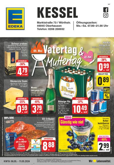 Angebote von Supermärkte in Oberhausen | Edeka flugblatt in EDEKA | 5.5.2024 - 11.5.2024