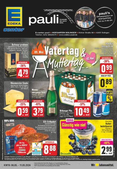 Angebote von Supermärkte in Solingen | Edeka flugblatt in EDEKA | 5.5.2024 - 11.5.2024