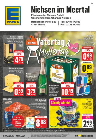 Angebote von Supermärkte in Neuss | Edeka flugblatt in EDEKA | 5.5.2024 - 11.5.2024
