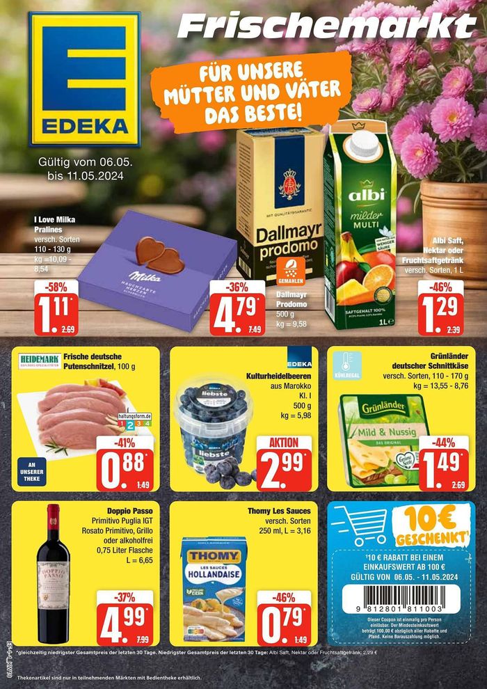 Edeka Frischemarkt Katalog | Edeka Frischemarkt flugblatt | 6.5.2024 - 11.5.2024