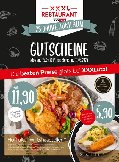 XXXLutz Katalog in Fürstenzell | Restaurantgutscheine | 7.5.2024 - 12.5.2024