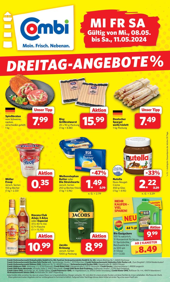 Combi Markt Katalog in Ibbenbüren | DREITAG-ANGEBOTE | 7.5.2024 - 11.5.2024
