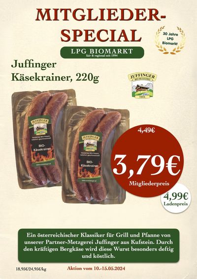 Angebote von Biomärkte in Potsdam | Mitgliederspecial in LPG Biomarkt | 9.5.2024 - 23.5.2024