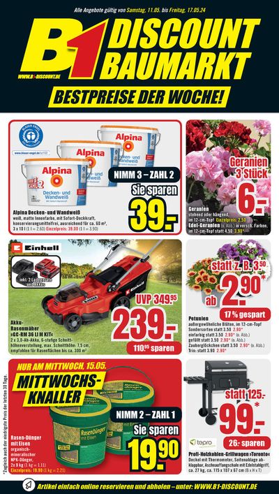 Angebote von Baumärkte und Gartencenter in Hagen | B1 Discount Baumarkt flugblatt in B1 Discount Baumarkt | 11.5.2024 - 25.5.2024