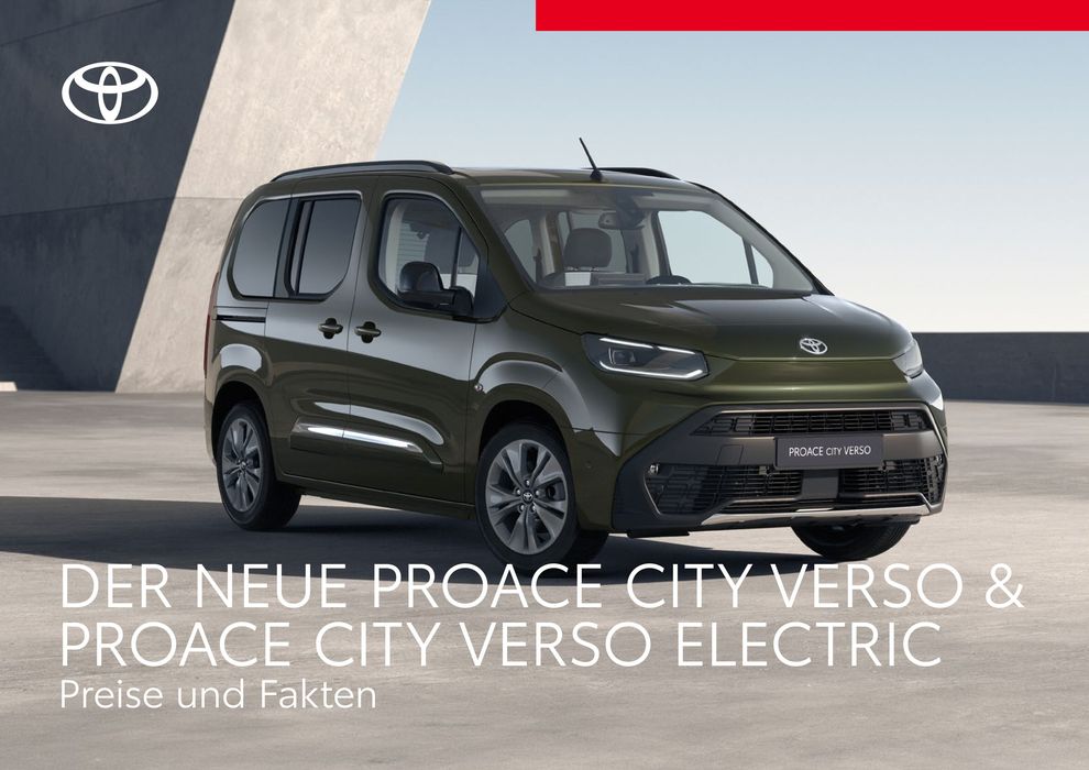 Toyota Katalog in Speyer | Toyota Proace City Verso / Proace City Verso Electric | 11.5.2024 - 11.5.2025
