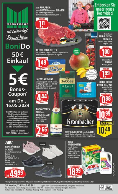 Angebote von Supermärkte in Volkmarsen | Aktueller Prospekt in Marktkauf | 12.5.2024 - 26.5.2024