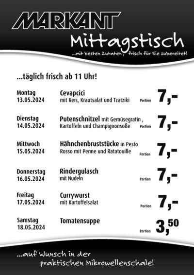 Angebote von Supermärkte in Trittau | Markant flugblatt in Markant | 12.5.2024 - 26.5.2024