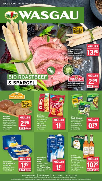 Angebote von Supermärkte in Morbach | Wasgau flugblatt in Wasgau | 10.5.2024 - 15.6.2024