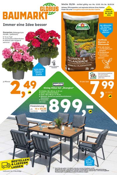 Angebote von Baumärkte und Gartencenter in Herne | Globus Baumarkt prospekt in Globus Baumarkt | 12.5.2024 - 18.5.2024