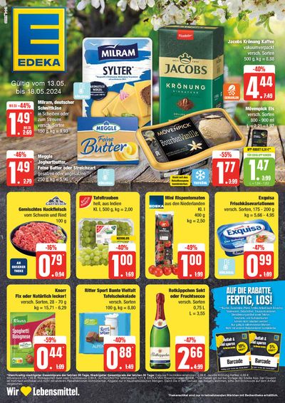 Angebote von Supermärkte in Norderstedt | Edeka flugblatt in EDEKA | 12.5.2024 - 18.5.2024
