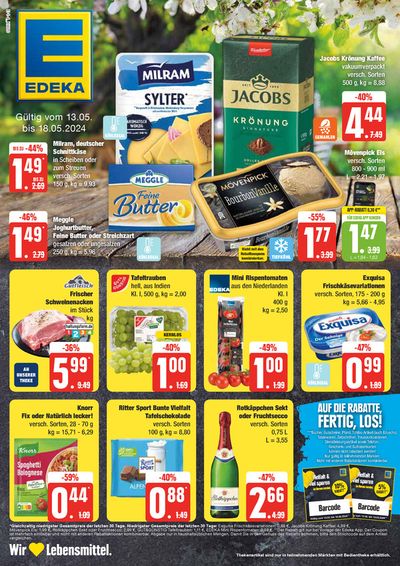 Angebote von Supermärkte in Rostock | Edeka flugblatt in EDEKA | 12.5.2024 - 18.5.2024