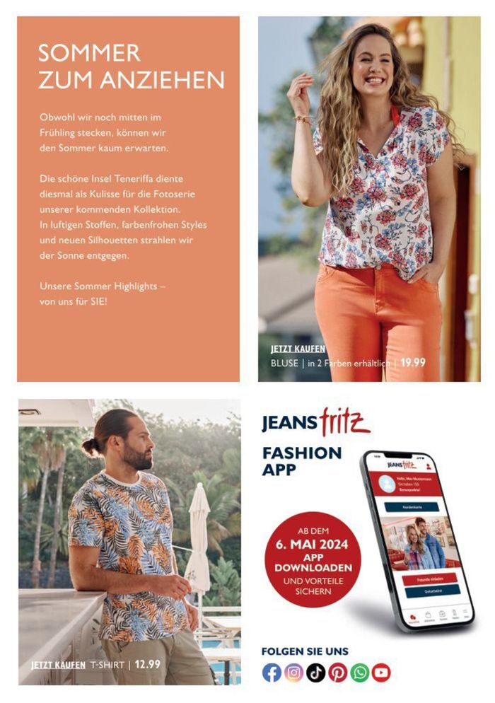 Jeans Fritz Katalog | Prospekt - Happy Summer | 13.5.2024 - 31.8.2024