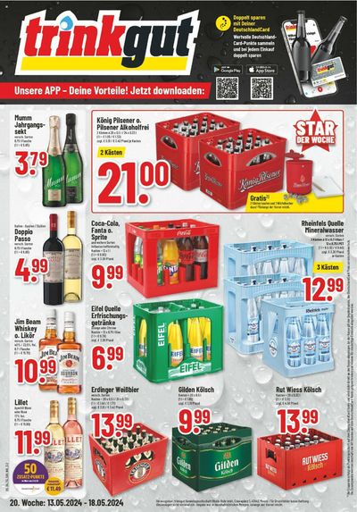 Angebote von Supermärkte in Bochum | trinkgut Angebote in trinkgut | 13.5.2024 - 18.5.2024