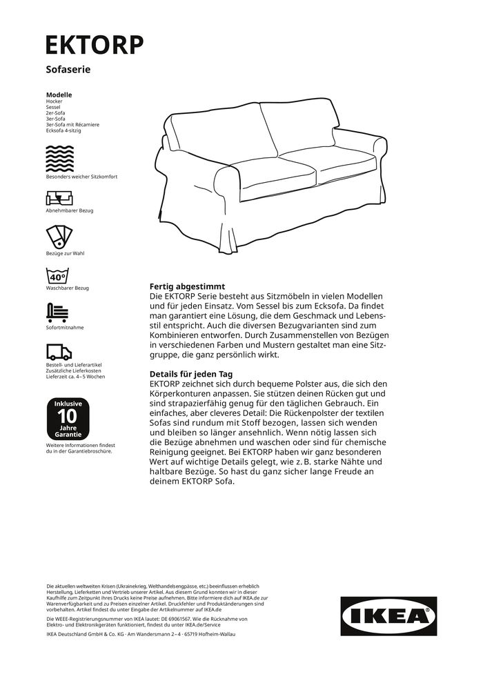 IKEA Katalog in Brinkum | IKEA Germany (German) - EKTORP25HFB01GER_R1_004_Online | 14.5.2024 - 28.5.2024