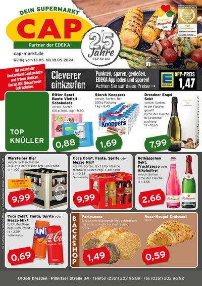 Angebote von Supermärkte in Dresden | Tolles Angebot für alle Kunden in CAP Markt | 13.5.2024 - 18.5.2024