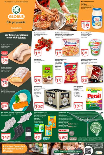 Angebote von Supermärkte in Hockenheim | Tolles Angebot für Schnäppchenjäger in Globus | 13.5.2024 - 18.5.2024