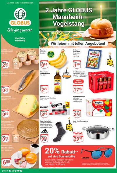 Angebote von Supermärkte in Viernheim | Aktuelle Sonderaktionen in Globus | 13.5.2024 - 18.5.2024