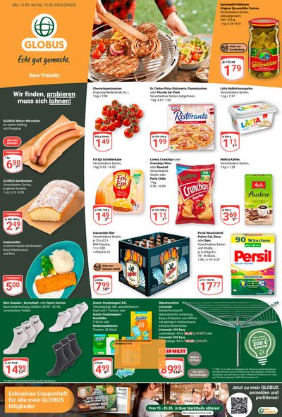 Angebote von Supermärkte in Gera | Jetzt sparen mit unseren Deals in Globus | 13.5.2024 - 18.5.2024